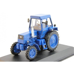 Масштабная коллекционная модель 1:43 Трактор ЛТЗ-55А (1991), выпуск 44, синий Масштабная коллекционная модель 1:43 Трактор ЛТЗ-55А (1991), выпуск 44, синий