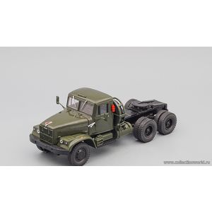 Масштабная коллекционная модель 1:43 КРАЗ 258Б седельный тягач, хаки Масштабная коллекционная модель 1:43 КРАЗ 258Б седельный тягач, хаки