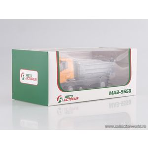 модели в масштабе 1:43 МАЗ-5550 самосвал, желтый Коллекционная модель в масштабе 1:43 МАЗ-5550 самосвал, желтый