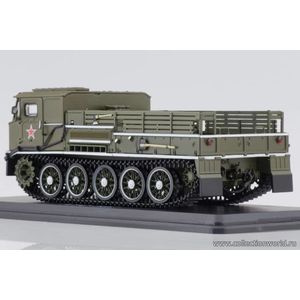 модели в масштабе 1:43 Артиллерийский гусеничный тягач АТС-59Г, парадный Коллекционная модель в масштабе 1:43 Артиллерийский гусеничный тягач АТС-59Г, парадный.ПОД ЗАКАЗ