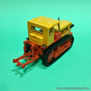 модели в масштабе 1:43 Трактор Т-50В, выпуск 70 Коллекционная модель в масштабе 1:43 Трактор Т-50В, выпуск 70, желтый/оранжевый