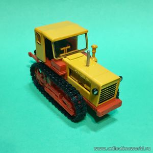 модели в масштабе 1:43 Трактор Т-50В, выпуск 70 Коллекционная модель в масштабе 1:43 Трактор Т-50В, выпуск 70, желтый/оранжевый