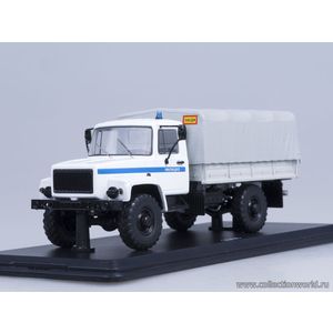 Масштабная коллекционная модель 1:43 Горький 3308 4х4 двигатель ЗМЗ-513 бортовой с тентом, милиция.ПОД ЗАКАЗ Масштабная коллекционная модель 1:43 Горький 3308 4х4 двигатель ЗМЗ-513 бортовой с тентом, милиция.ПОД ЗАКАЗ