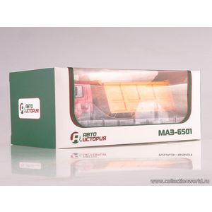 модели в масштабе 1:43 МАЗ-6501 самосвал. Красно-желтый Коллекционная модель в масштабе 1:43 МАЗ-6501 самосвал. Красно-желтый