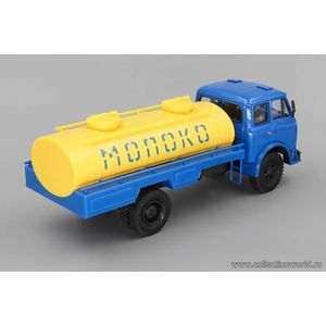модели в масштабе 1:43 МАЗ АСРТ-6.2 Молоко Коллекционная модель в масштабе 1:43 МАЗ АСРТ-6.2 Молоко, синий / желтый