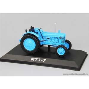 модели трактора в масштабе 1:43 Трактор МТЗ-7, выпуск 74, голубой Коллекционная модель трактора в масштабе 1:43 Трактор МТЗ-7, выпуск 74, голубой