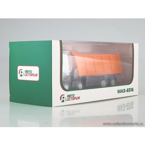 модели в масштабе 1:43 МАЗ-6516 самосвал 8x4 белый/жёлтый Коллекционная модель в масштабе 1:43 МАЗ-6516 самосвал 8x4 белый/жёлтый (4-х осный)