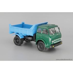 модели в масштабе 1:43 МАЗ-503А самосвал (1970) Коллекционная модель в масштабе 1:43 МАЗ-503А самосвал (1970), зеленый / голубой