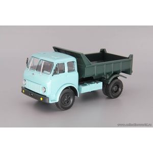 Коллекционная модель в масштабе 1:43 МАЗ-503Б самосвал (1968), голубой / зеленый Коллекционная модель в масштабе 1:43 МАЗ-503Б самосвал (1968), голубой / зеленый