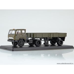 Коллекционная модель в масштабе 1:43 КАЗ-608В с полуприцепом ОДАЗ-885, хаки Коллекционная модель в масштабе 1:43 КАЗ-608В с полуприцепом ОДАЗ-885, хаки