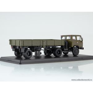 модели в масштабе 1:43 КАЗ-608В с полуприцепом ОДАЗ-885 Коллекционная модель в масштабе 1:43 КАЗ-608В с полуприцепом ОДАЗ-885, хаки