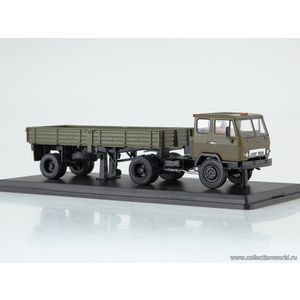 модели в масштабе 1:43 КАЗ-608В с полуприцепом ОДАЗ-885 Коллекционная модель в масштабе 1:43 КАЗ-608В с полуприцепом ОДАЗ-885, хаки