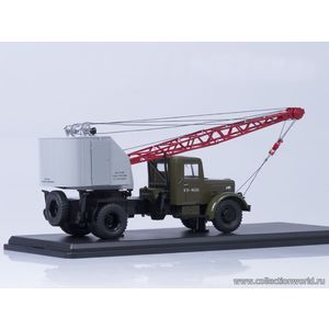 модели 1:43 Автокран К-51 (МАЗ-200) Масштабная коллекционная модель 1:43 Автокран К-51 (МАЗ-200), хаки/серый
