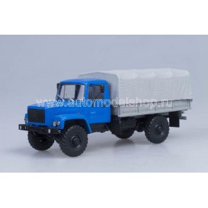 Масштабная коллекционная модель 1:43 Горький-3308 4х4 (двигатель ЗМЗ-513) бортовой с тентом, синий Масштабная коллекционная модель 1:43 Горький-3308 4х4 (двигатель ЗМЗ-513) бортовой с тентом, синий