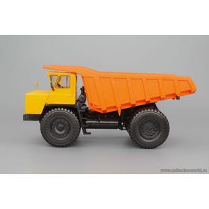 модели в масштабе 1:43 БелАЗ-7523 карьерный самосвал, желтый / оранжевый БелАЗ-7523 карьерный самосвал, желтый / оранжевый