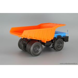 модели в масштабе 1:43 БелАЗ-7523 карьерный самосвал, синий / оранжевый БелАЗ-7523 карьерный самосвал, синий / оранжевый