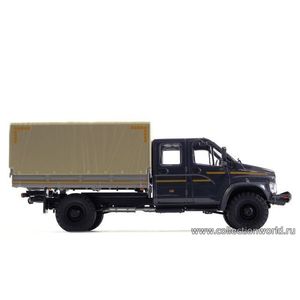 ГАЗон C42A31 бортовой с тентом, черный / серый Горьковский автомобиль C42A31